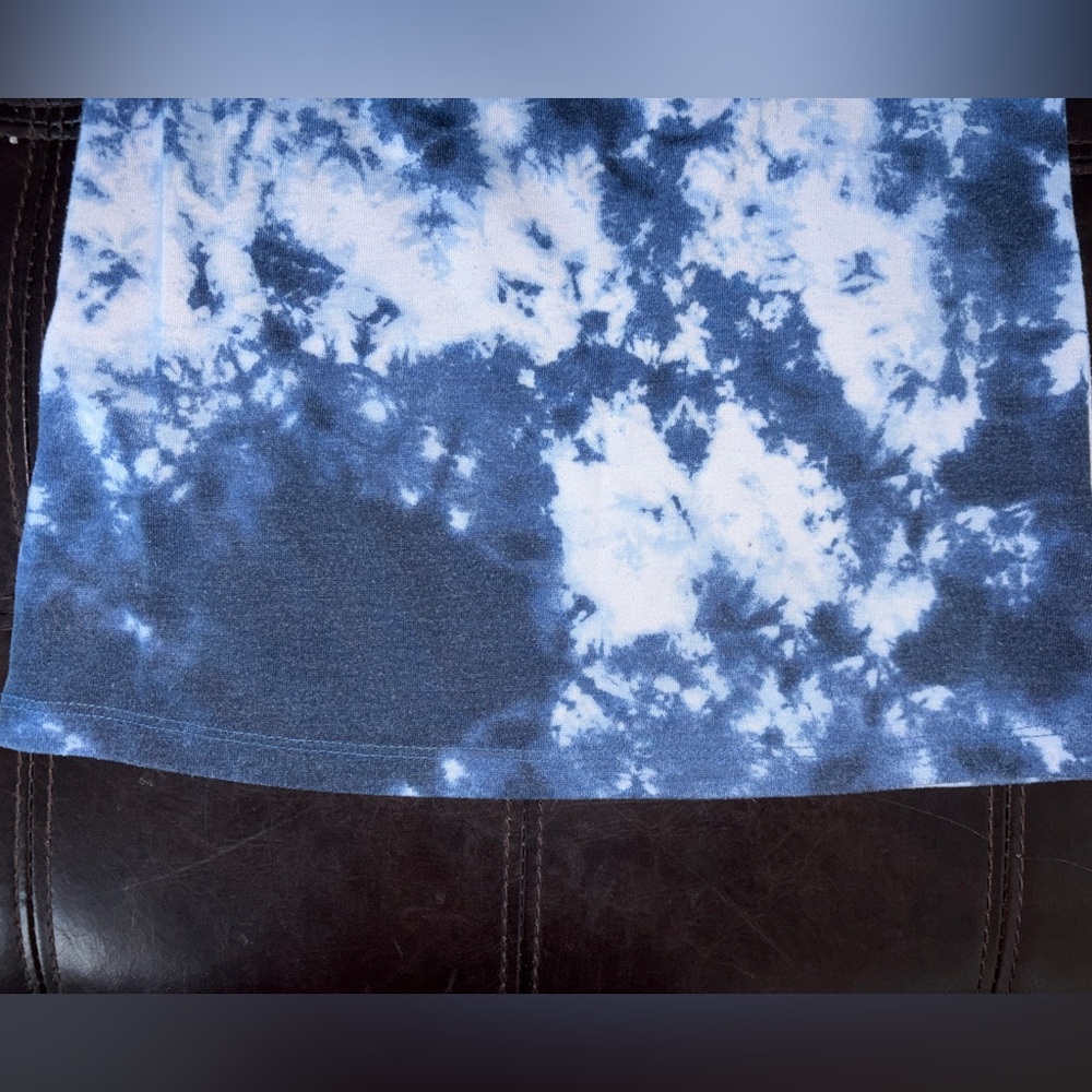 Jordan Sky Blue hues and White Tie-Dye Hoodie Dress - Picture 8 of 9